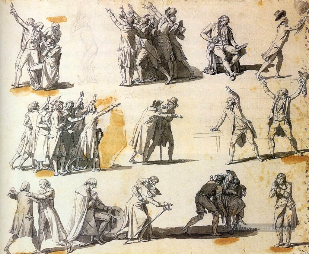 Députés jurant serment néoclassicisme Jacques Louis David Peintures à l'huile
